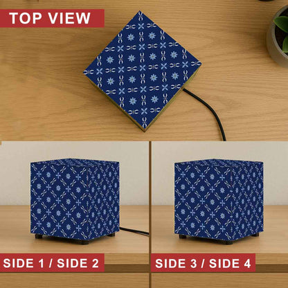 Nutcase Designer Table Lamp for Bedroom – Compact Cube LED Light for Home - Geometric