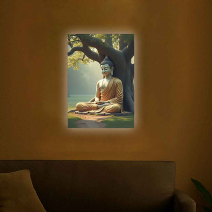 LED Buddha Frame for Wall – Premium Acrylic Frame for Home & Office Décor