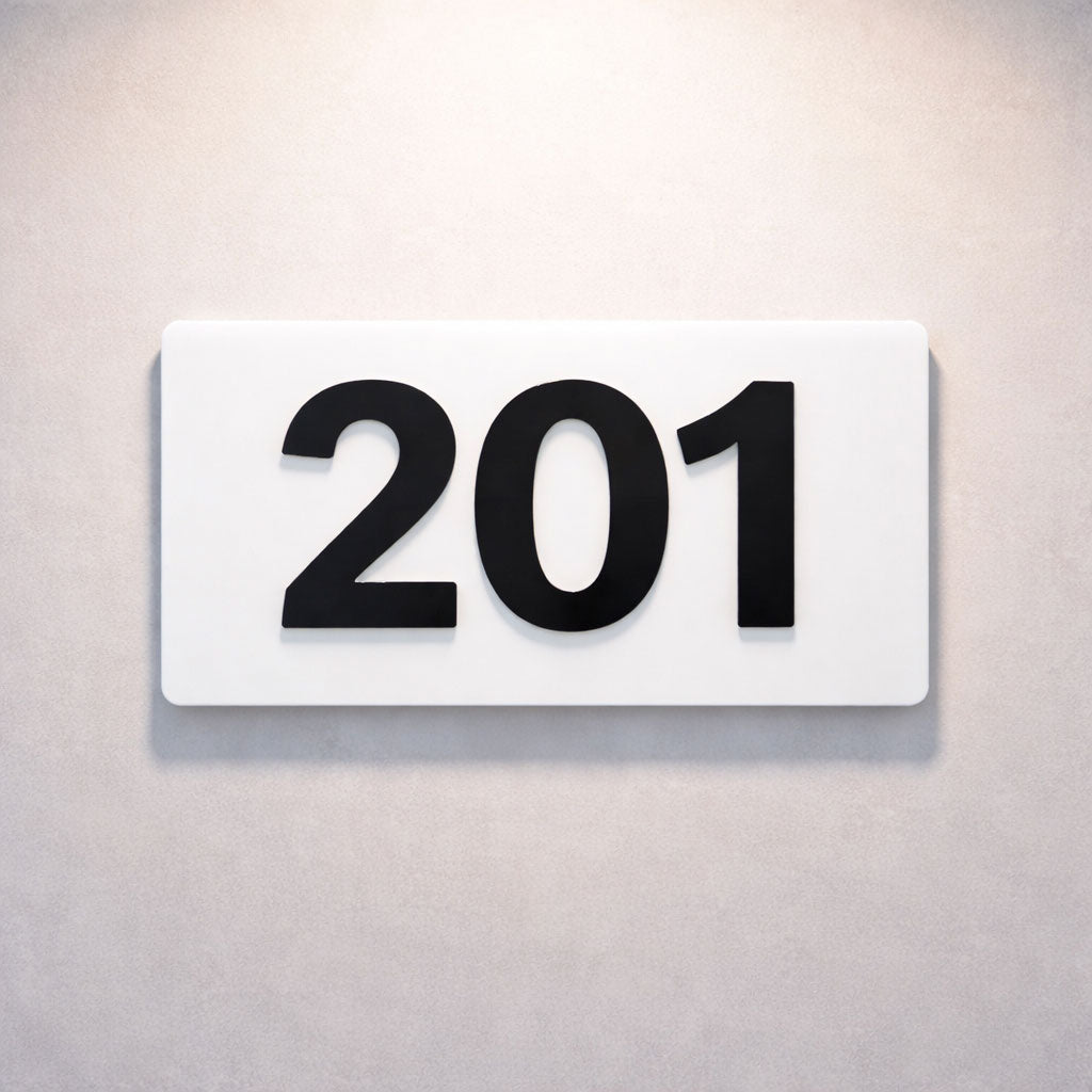 Professional Hotel & Villa Room Number Signs | Durable 3D Acrylic Room Number Board