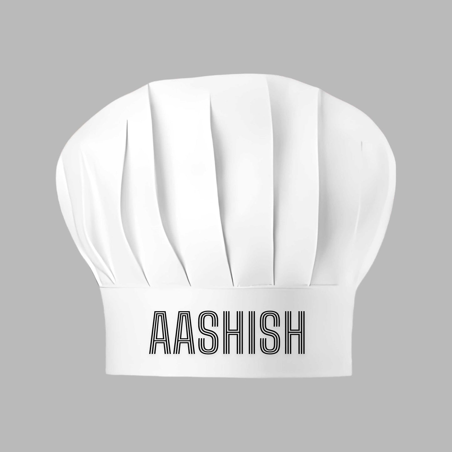 Custom Chef Skull Cap with Name - White Chef Toque