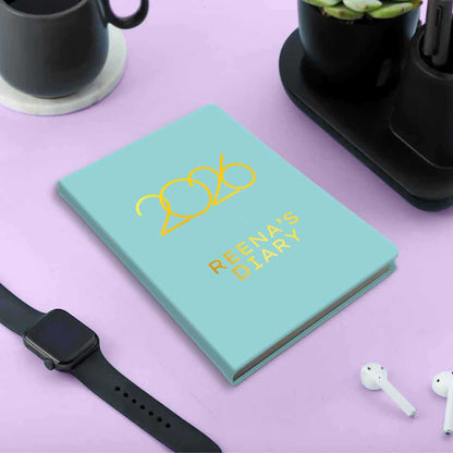 Customized Diary with Name A5 Size with Premium Hard Cover, Calendar & Planner
