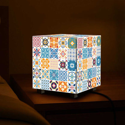 Nutcase Designer Cube Lamp for Home Decor – Moroccan Tile Pattern