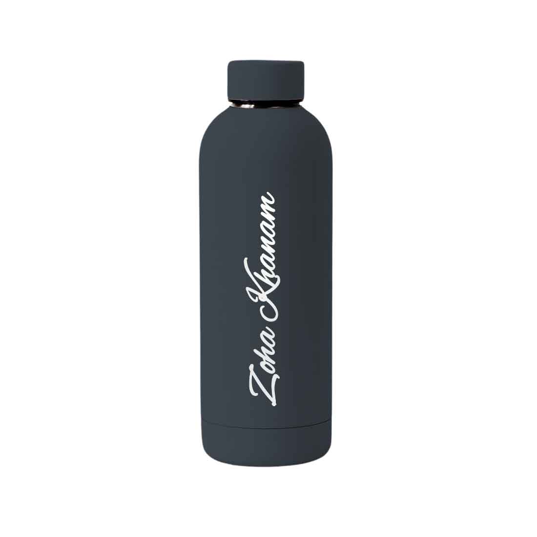 Stainless Steel Water Bottle with Names 500ml Double Insulated Bottles for Office Home Travel- BPA Free, Leakproof