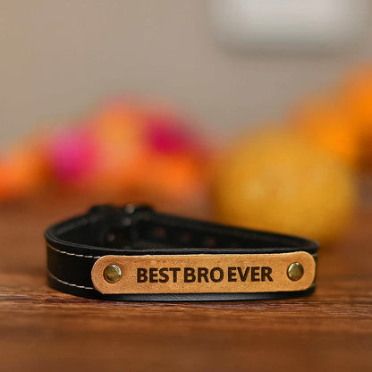 Best Bro Rakhi with Engraving & Metal Buckle - Stylish Rakhi for Brother