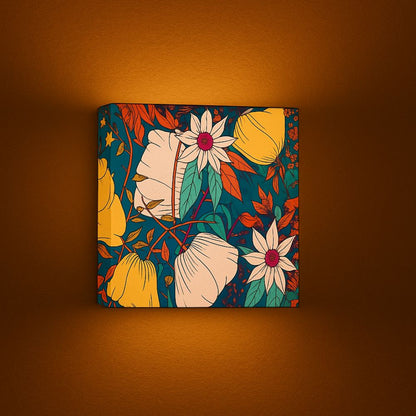 Designer LED Lamp – Floral Wall & Table Light | Soft Glow Night Lamp for Bedroom, Temple & Home Décor
