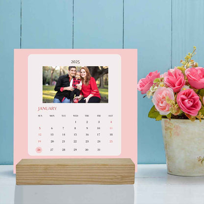 Nutcase Photo Calendar with Wooden Stand-Your Pics on Your Calendar