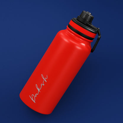 Nutcase Custom Bottle 800ml / 1000ml Double Insulated Water Bottle with Name - Keeps Water Hot/Cold for Hours