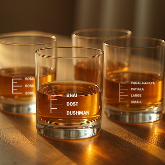 Whiskey Glasses Set Of 4 -  Anniversary Birthday Gift for Husband Bf - Funny Bar Gifts