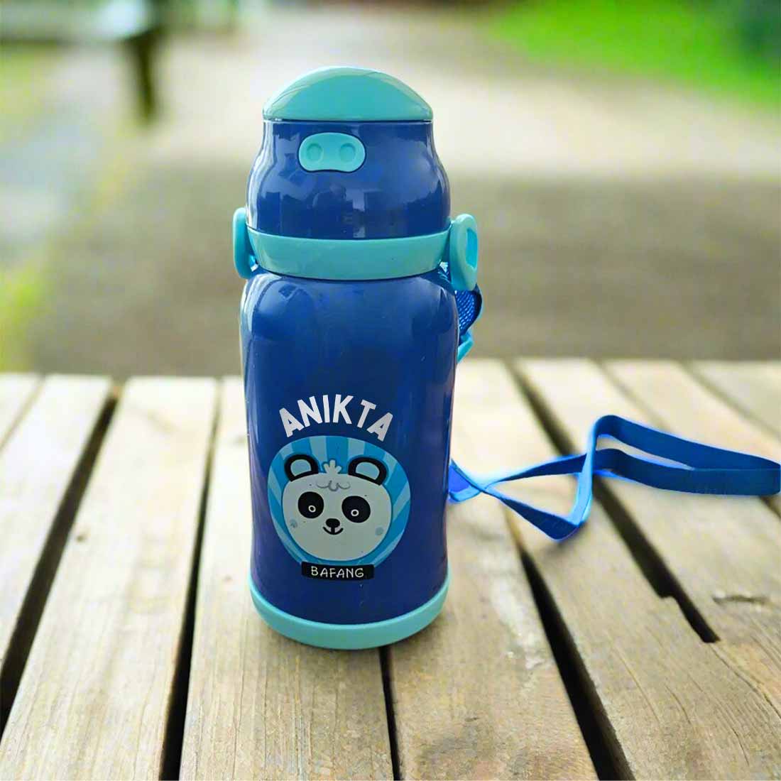 Personalised Childs Water Bottle with Name Printed Sipper Bottle for Kids