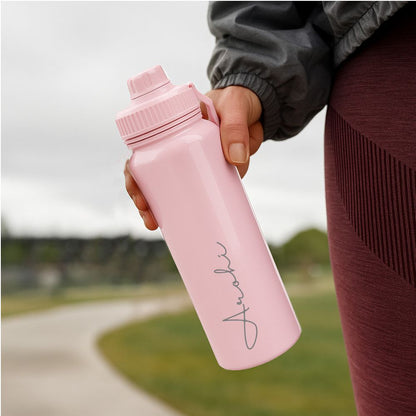 Nutcase Custom Bottle 800ml / 1000ml Double Insulated Water Bottle with Name - Keeps Water Hot/Cold for Hours