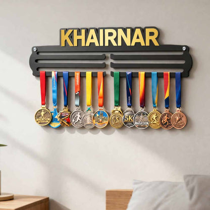 Custom Medal Holder with Name for Wall – Premium Medal Display Hanger