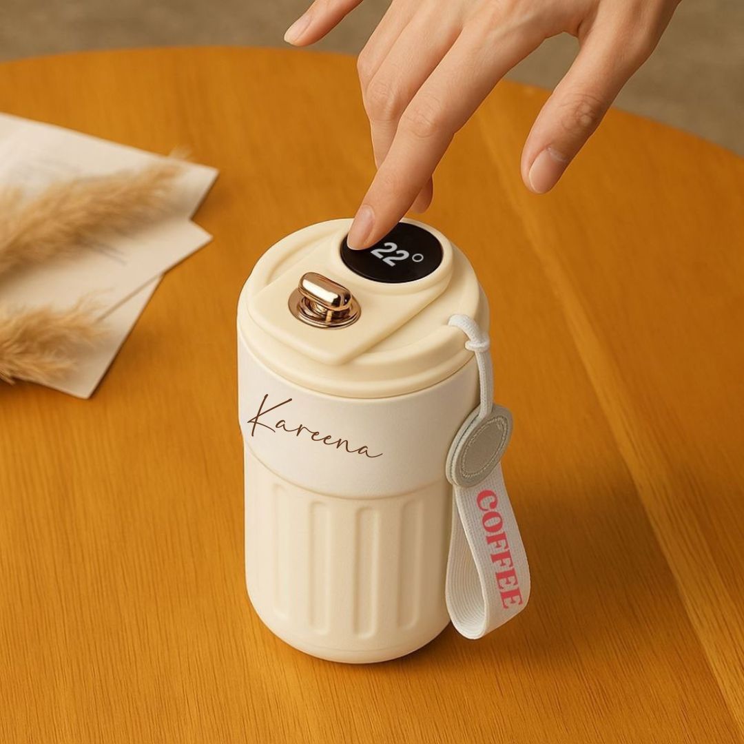 Nutcase Insulated Coffee Tumbler Made with 304 Stainless Steel Temperature Display-500ml