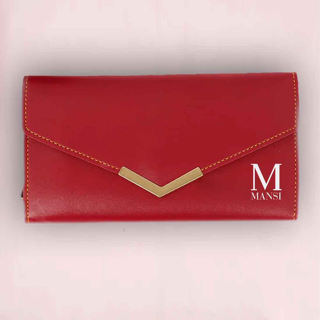 Personalized Ladies Wallet-Elegant Faux Leather Clutch with Initial Name
