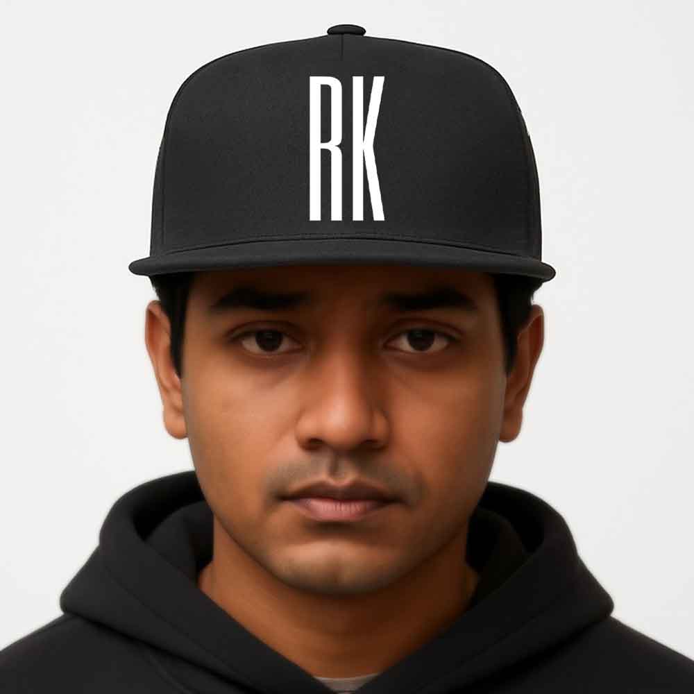 Nutcase Black Hip Hop Cap – Personalized Flat Brim Swag Cap for Men WHITE