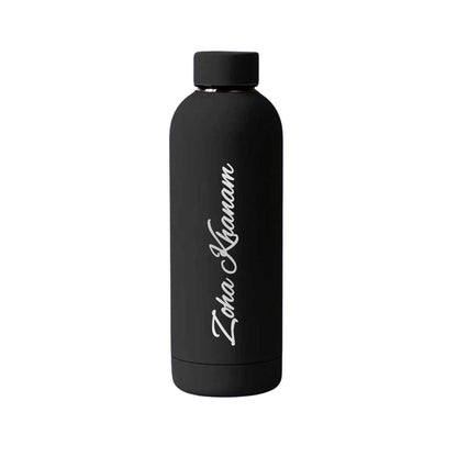 Stainless Steel Water Bottle with Names 500ml Double Insulated Bottles for Office Home Travel- BPA Free, Leakproof