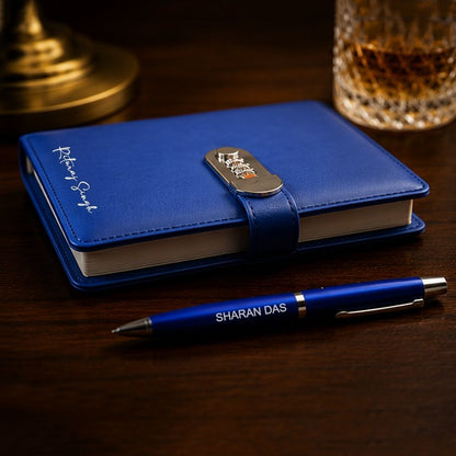 Nutcase Lock Personal Diary with Logo and Name-Combination Lock Faux Leather Diary