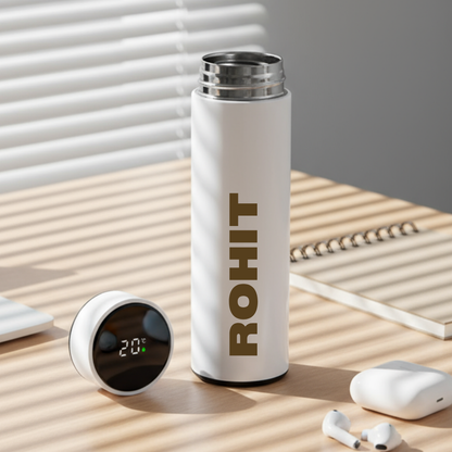 Personalised Thermos Flask for Tea Coffee with Temperature Display- Red