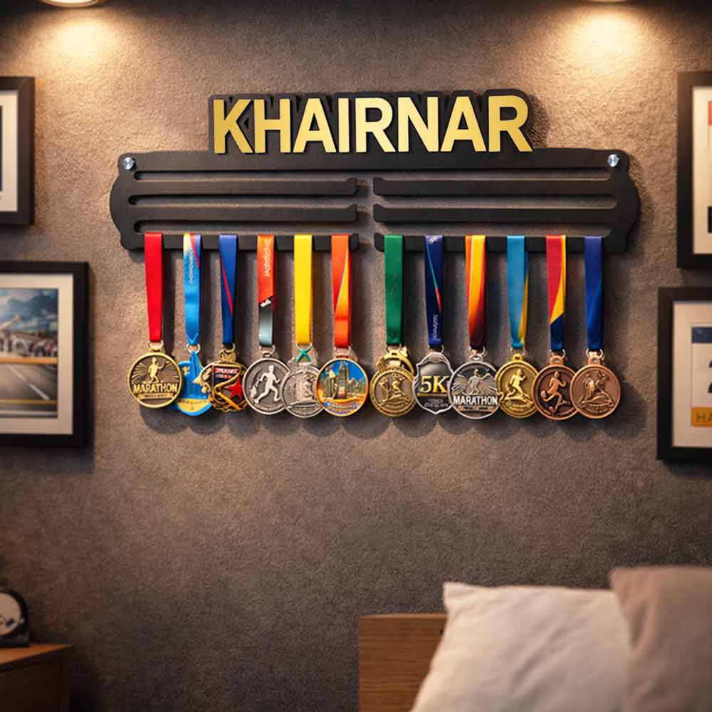 Custom Medal Holder with Name for Wall – Premium Medal Display Hanger