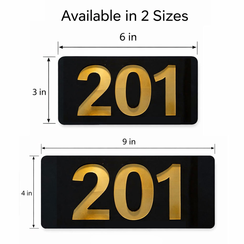 Professional Hotel & Villa Room Number Signs | Durable 3D Acrylic Room Number Board