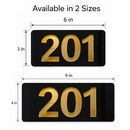 Professional Hotel & Villa Room Number Signs | Durable 3D Acrylic Room Number Board