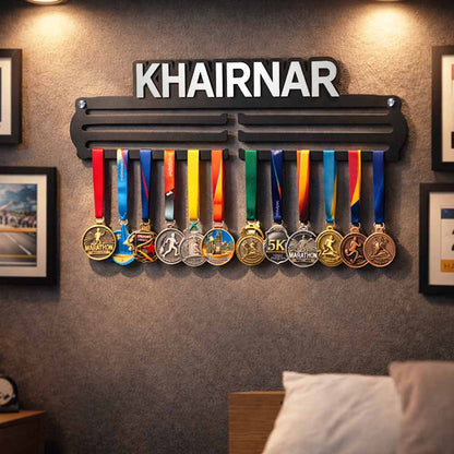 Custom Medal Holder with Name for Wall – Premium Medal Display Hanger