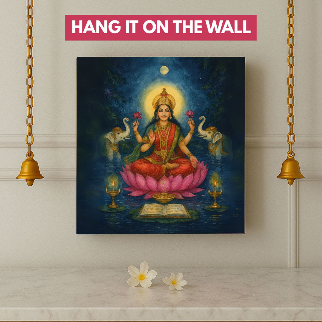 Lakshmi Lamp for Home Temple, Table or Wall Décor Divine Light