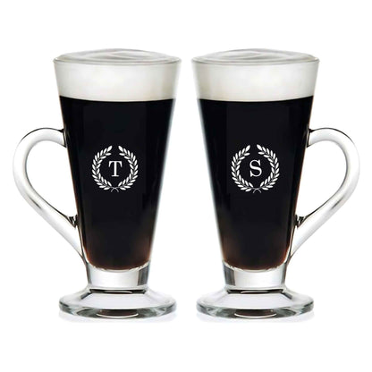 Personalized Coffee Mugs Tall Cups with Handle For Ice Coffee, Latte, Cappuccino, Hot Chocolate - Set of 2