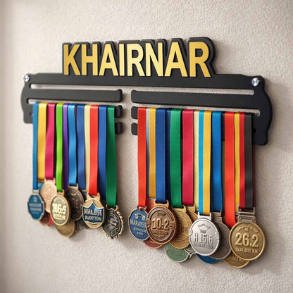 Custom Medal Holder with Name for Wall – Premium Medal Display Hanger