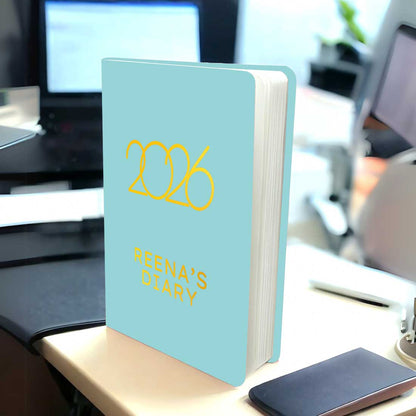 Customized Diary with Name A5 Size with Premium Hard Cover, Calendar & Planner
