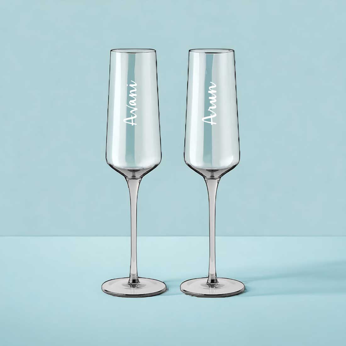 Personalized Champagne Flutes - Premium Engraved Champagne Glasses