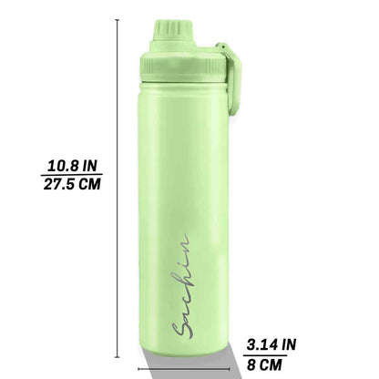 Nutcase Personalised Water Bottle 800ml Double Insulated Bottles with Name - Keeps Water Hot/Cold for Hours