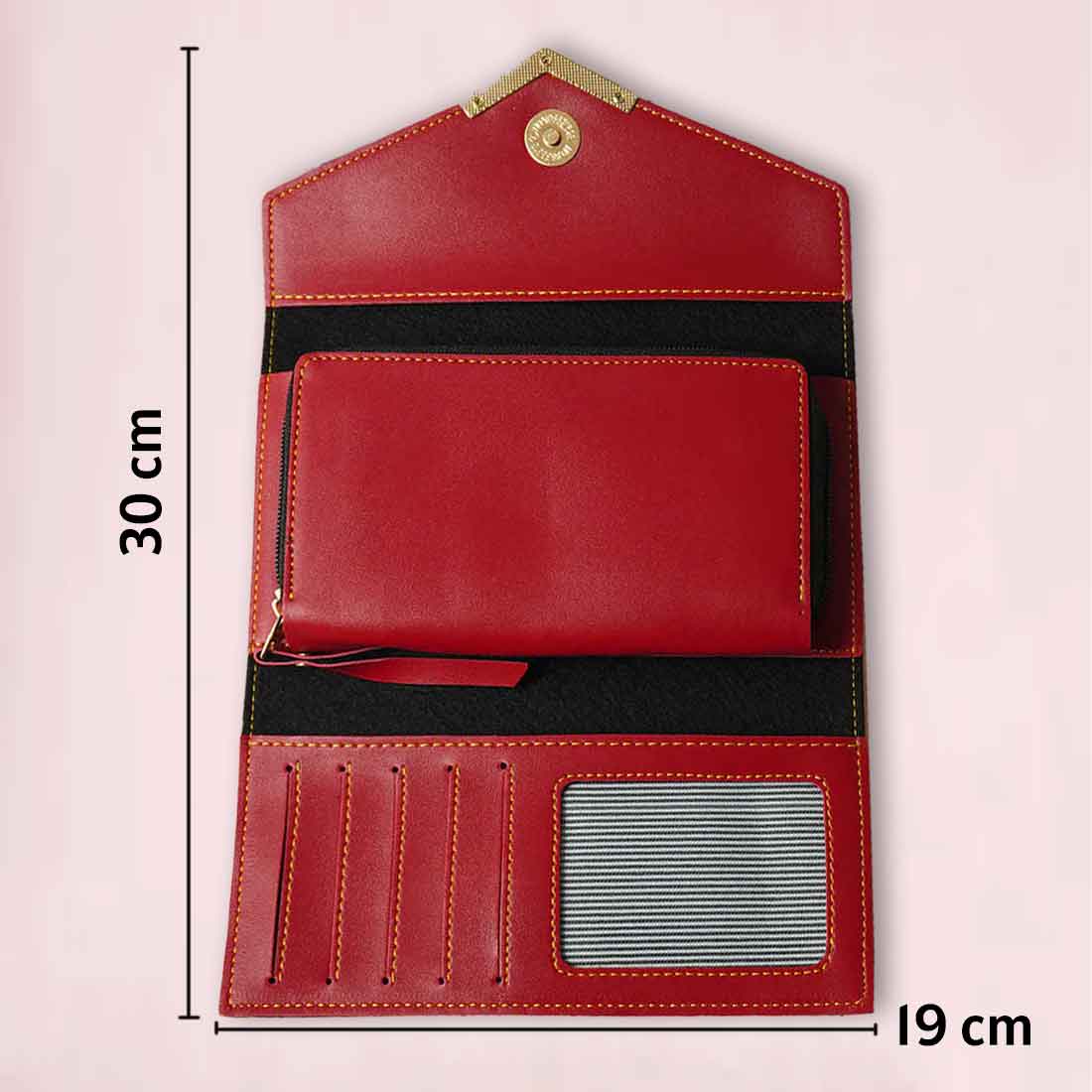 Personalized Ladies Wallet-Elegant Faux Leather Clutch with Initial Name