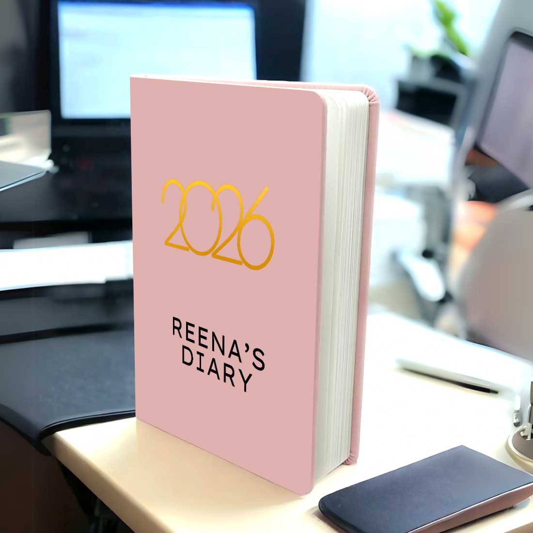 Customized Diary with Name A5 Size with Premium Hard Cover, Calendar & Planner