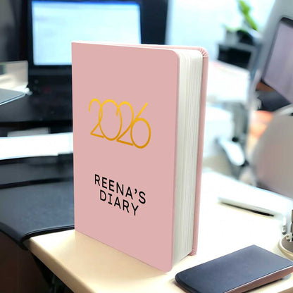 Customized Diary with Name A5 Size with Premium Hard Cover, Calendar & Planner