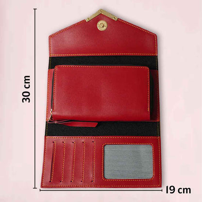 Personalized Ladies Wallet-Elegant Faux Leather Clutch with Initial Name