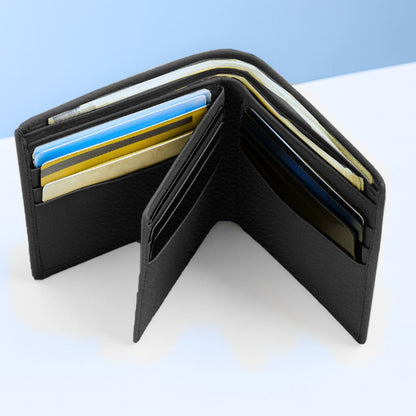 Custom Wallet for Men – Genuine Leather Premium Wallet with 9 Card Slots, Flip iCard Slot & 2 Cash Compartments