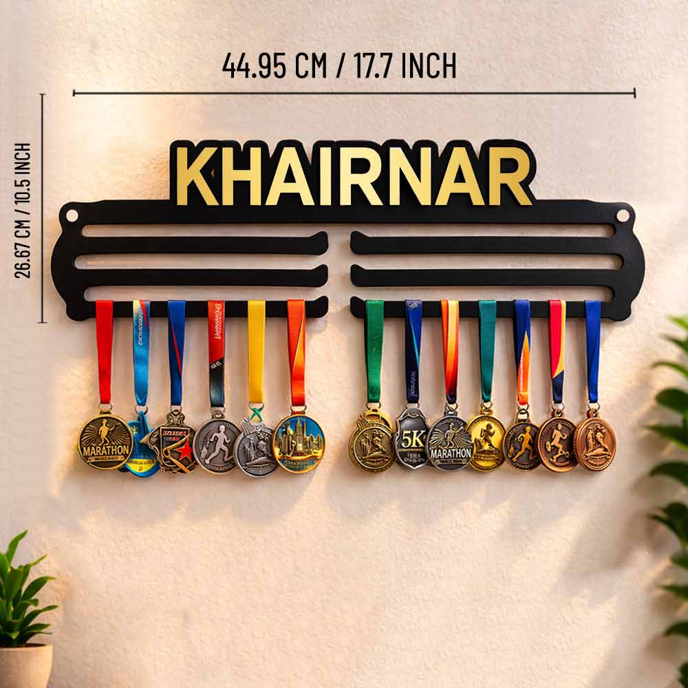 Custom Medal Holder with Name for Wall – Premium Medal Display Hanger