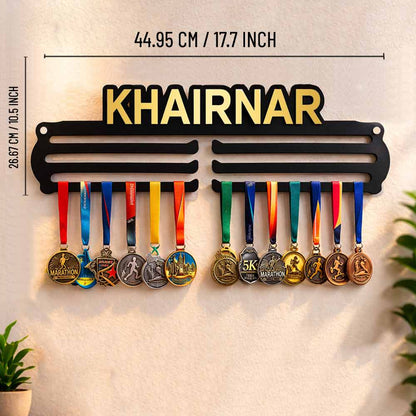 Custom Medal Holder with Name for Wall – Premium Medal Display Hanger