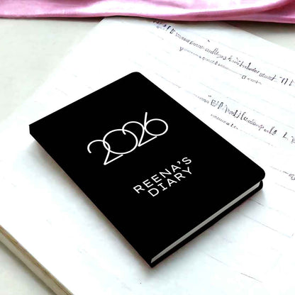 Customized Diary with Name A5 Size with Premium Hard Cover, Calendar & Planner