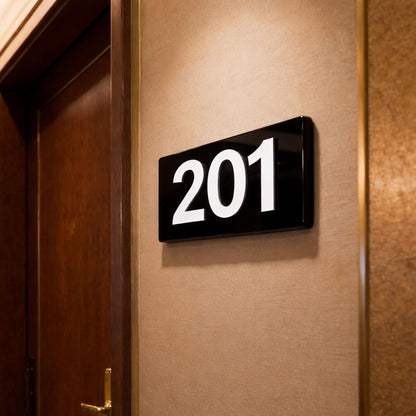 Professional Hotel & Villa Room Number Signs | Durable 3D Acrylic Room Number Board