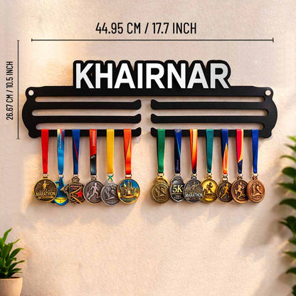 Custom Medal Holder with Name for Wall – Premium Medal Display Hanger
