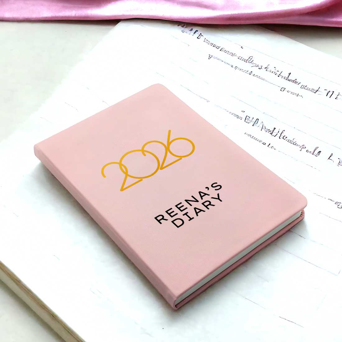 Customized Diary with Name A5 Size with Premium Hard Cover, Calendar & Planner