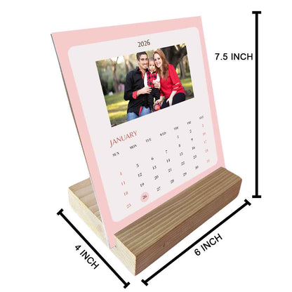 Nutcase Photo Calendar with Wooden Stand-Your Pics on Your Calendar