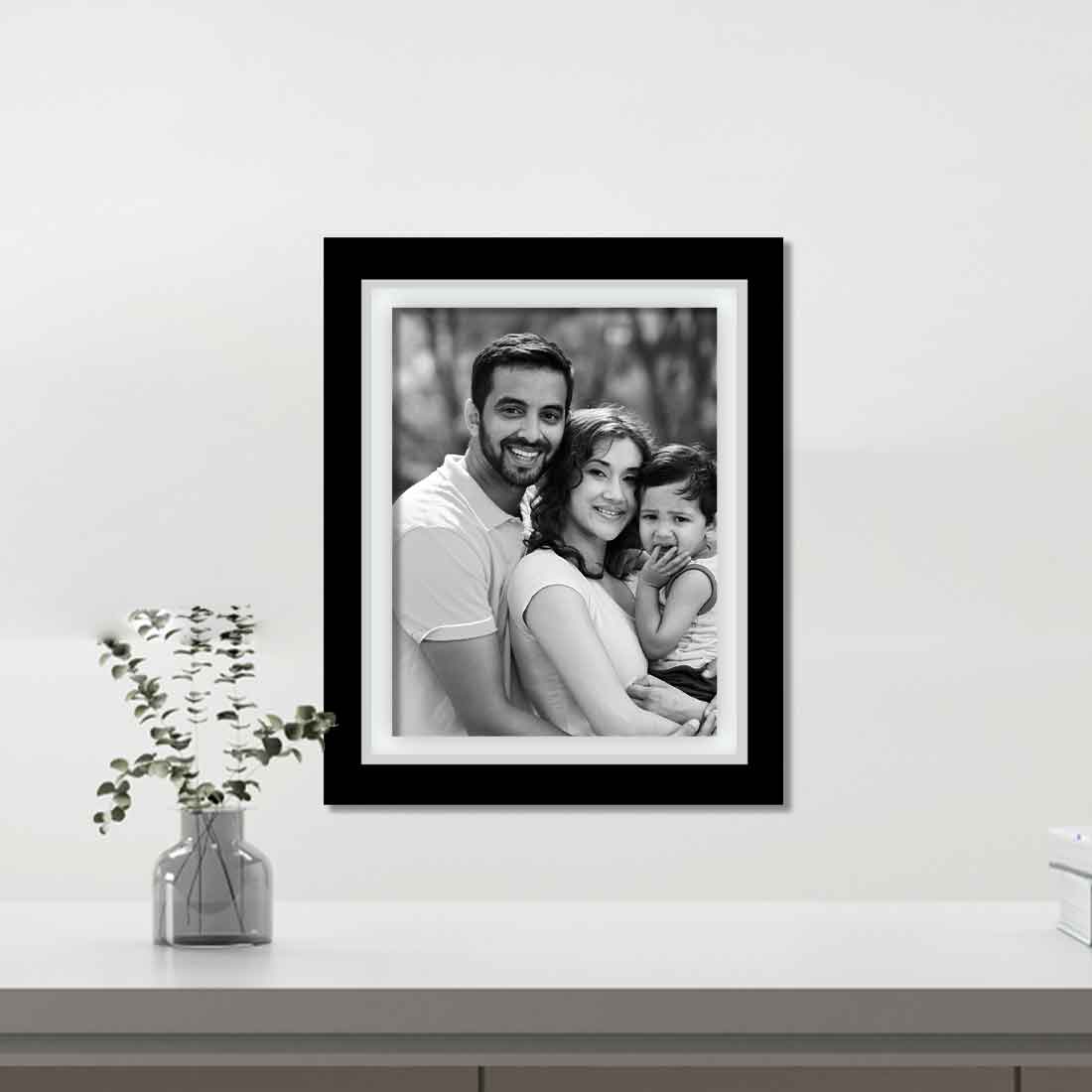 Black and White Wall Frames Customized Photo Frame Decor 8x10 inch (Set of 9)