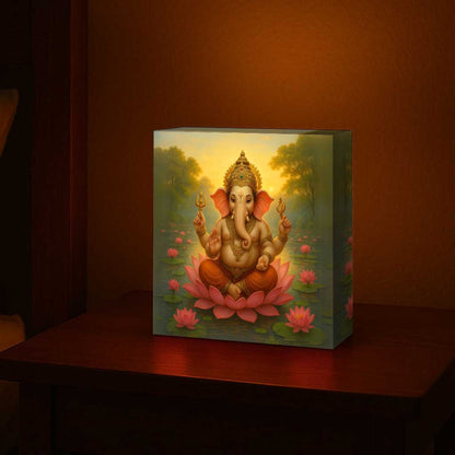 Ganpati LED Light Lamp – Divine Ganesha Night Light for Home Temple, Table or Wall Décor