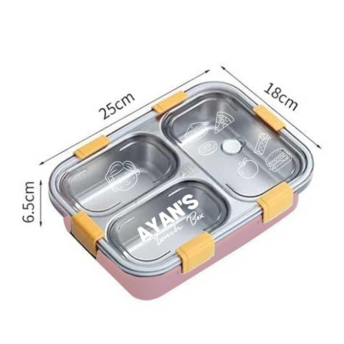 Personalized Tiffin Box Stainless Steel Children’s Lunch Box