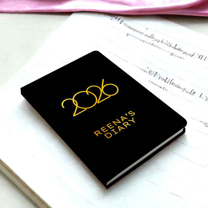 Customized Diary with Name A5 Size with Premium Hard Cover, Calendar & Planner