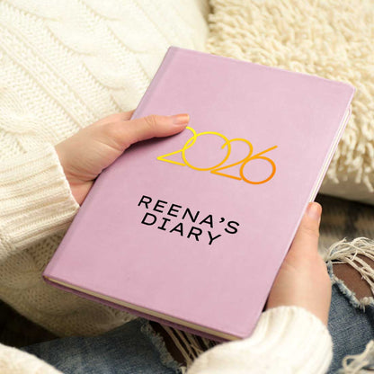 Customized Diary with Name A5 Size with Premium Hard Cover, Calendar & Planner