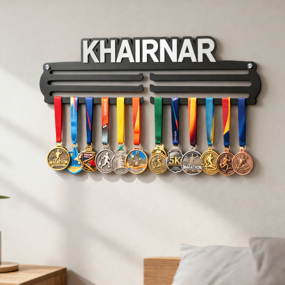 Custom Medal Holder with Name for Wall – Premium Medal Display Hanger