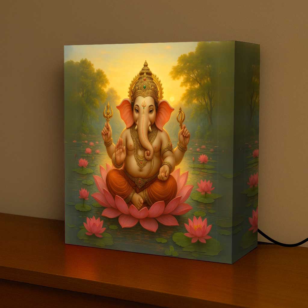 Ganpati LED Light Lamp – Divine Ganesha Night Light for Home Temple, Table or Wall Décor